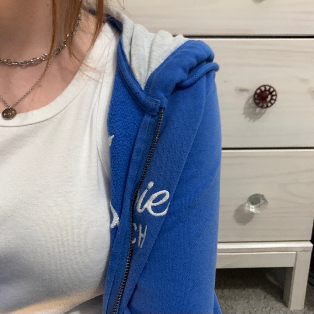 blue A&F jacket